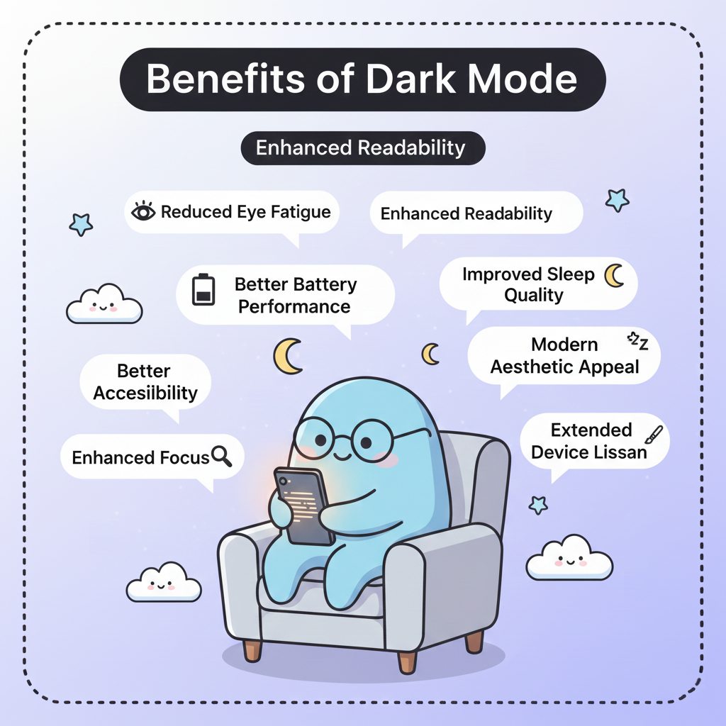 Person using laptop with dark mode enabled to reduce eye strain in a dark room.