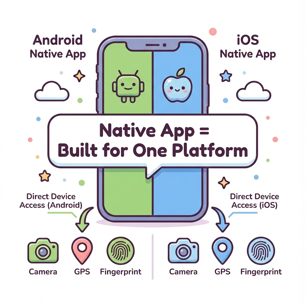 What is a native app explained visually