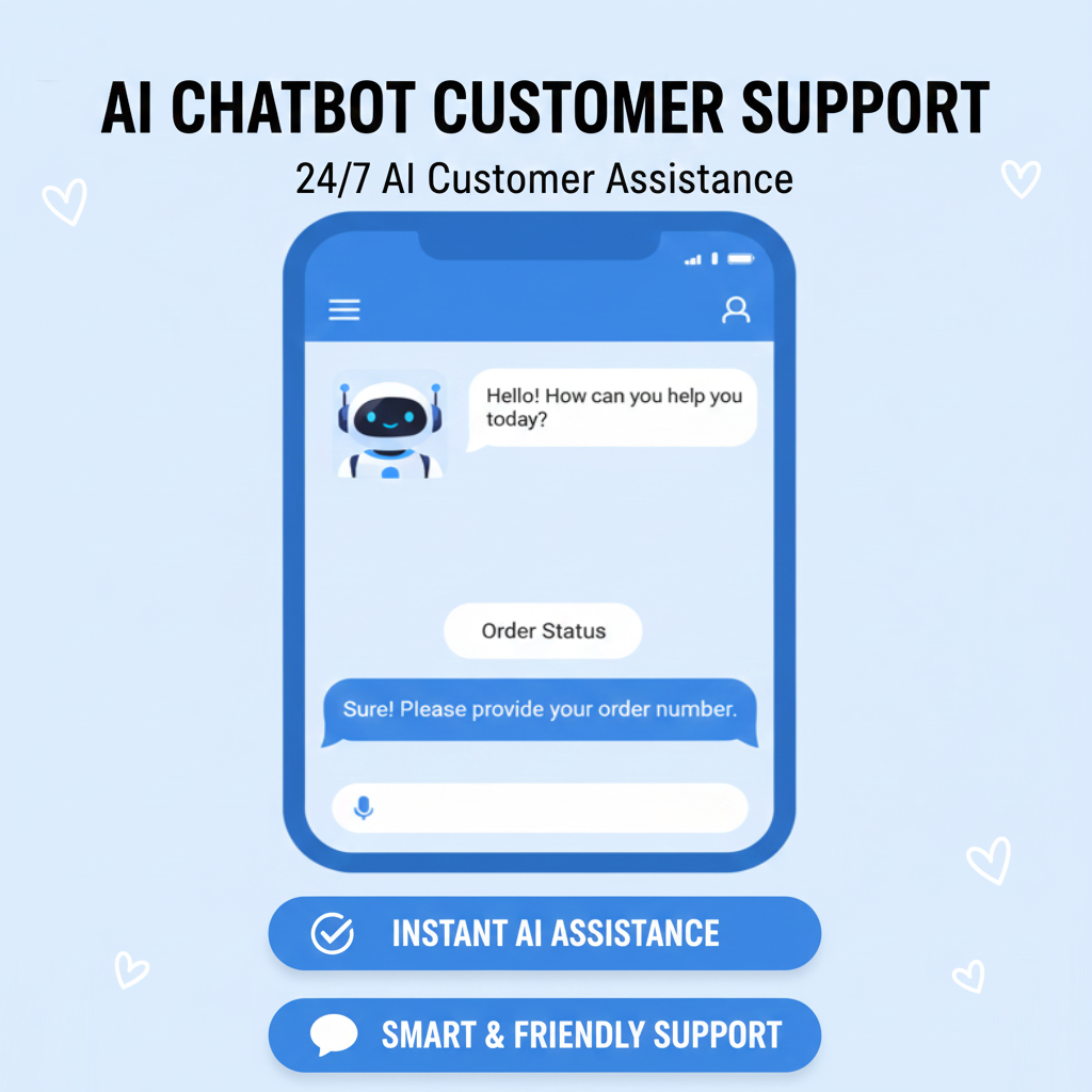 AI chatbot providing customer support for e-commerce websites.