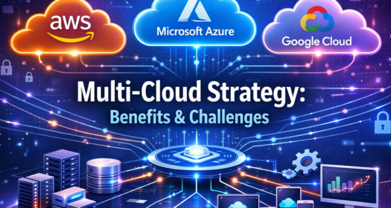 Multi cloud strategy architecture connecting AWS Azure and Google Cloud platforms