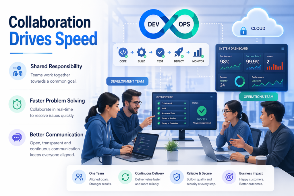 DevOps team collaboration for faster product delivery