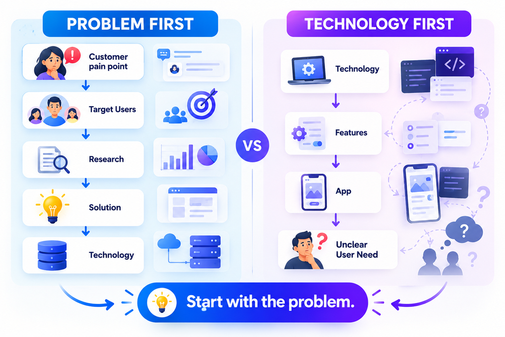 Start with the problem when turning a business idea into a digital product