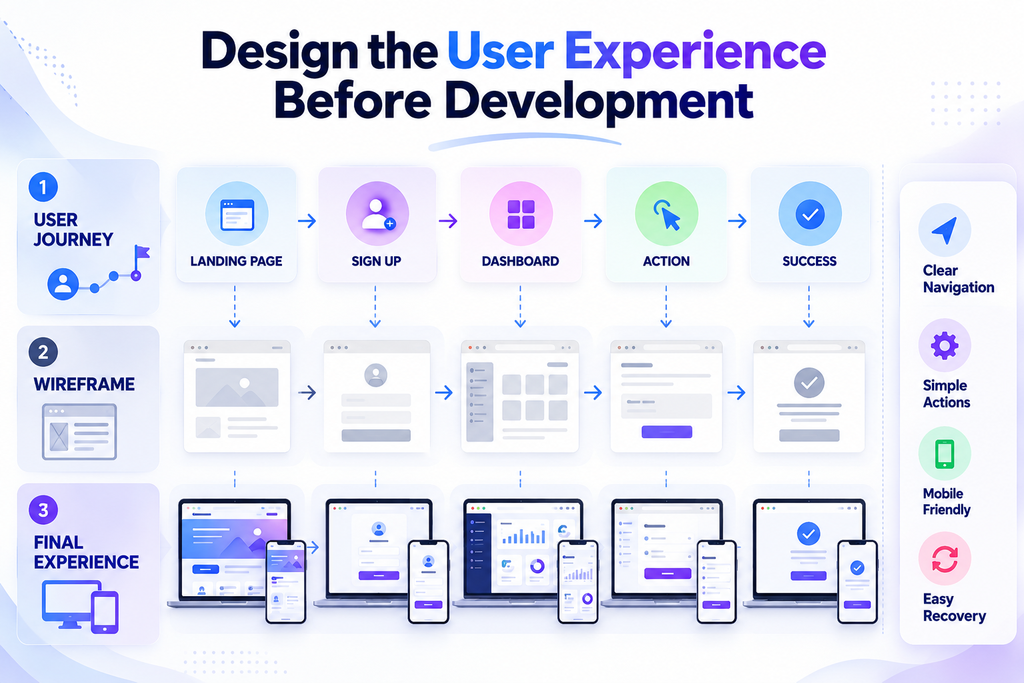 UX design process for turning a business idea into a digital product